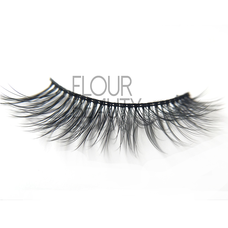 Cheap faux mink 3D invisible bands long eyelashes EJ55 Elour Lashes